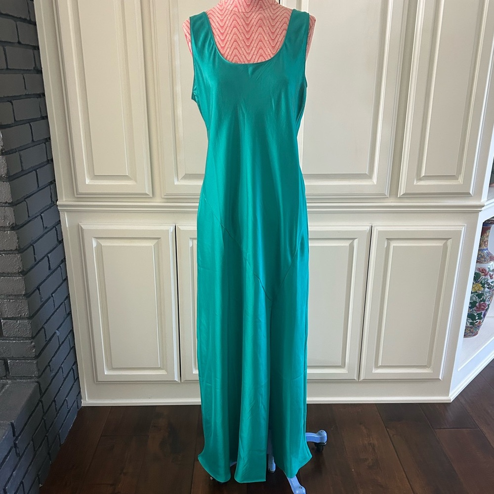 BR Green Satin Dress